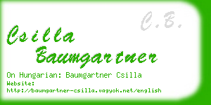 csilla baumgartner business card